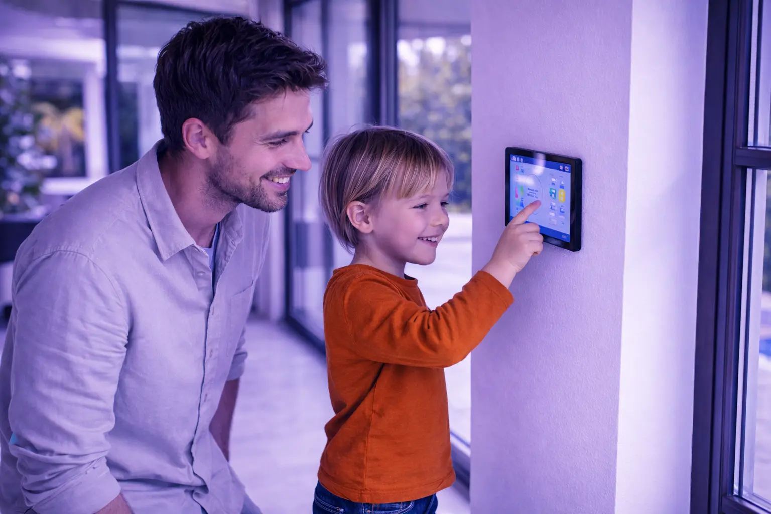 A smart touchscreen suitable for property turnover and reset modes.